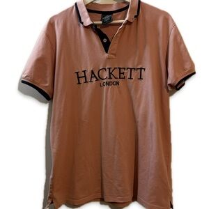 Hackett London Aston Martin Men's Pink Polo Shirt Size XL